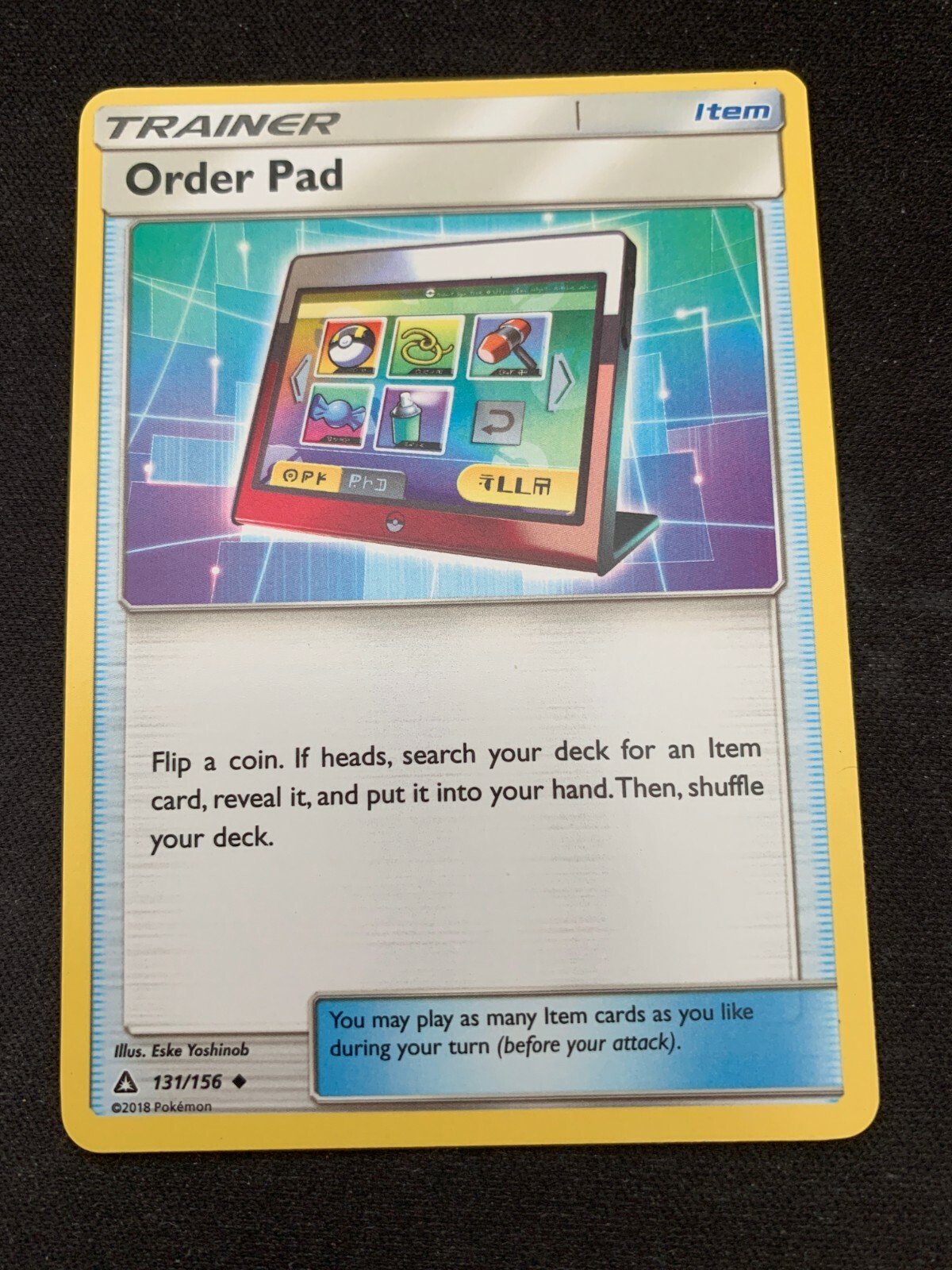 Pokemon Order Pad 131/156 Uncommon Ultra Prism Lightly Played