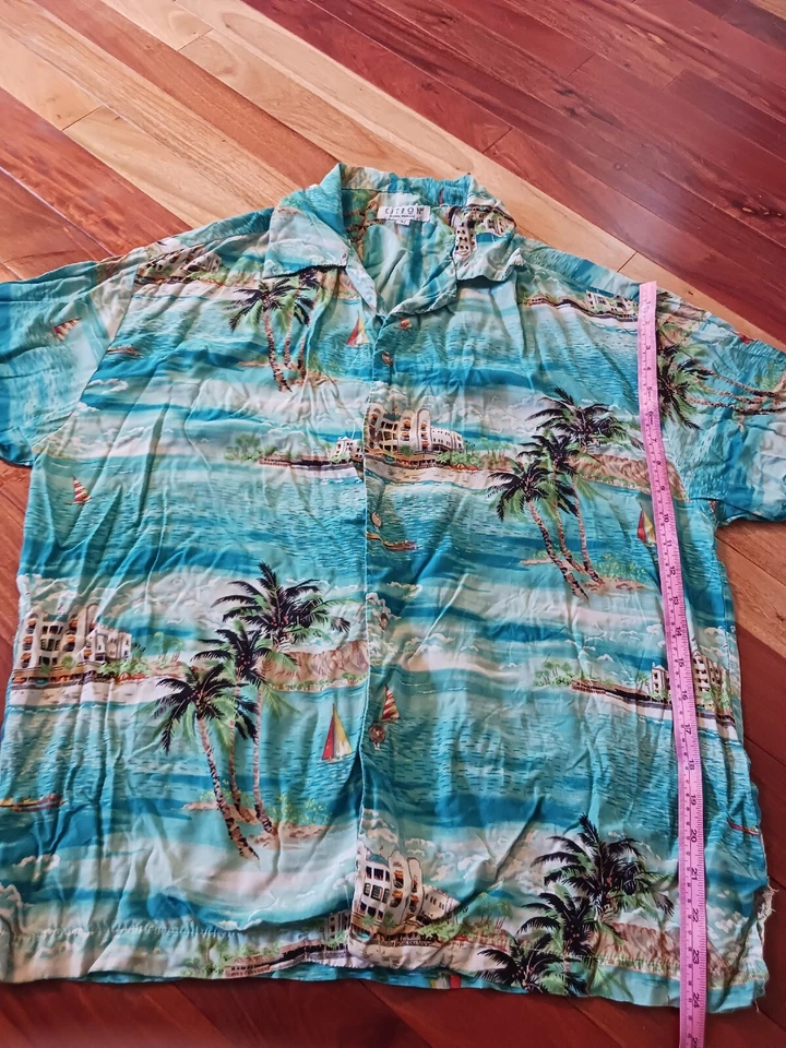 Camisa Hawaiana Citron Santa Monica Talla M Multicolor Floral Manga Corta Defectuosa Foto 2 de 4