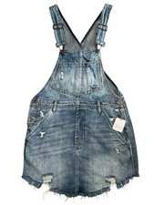 Free People We The Free Women  s Baxter Denim Overall Jumper Grunge Blue XS NWT