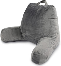 Reading Pillow, Back Pillow for Bed Sitting Up, Back Chair Cushion with Arms for