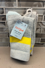 Boy's Cat  Jack 2-Pack Striped Crew Socks, Multicolor, Size M Shoe 9-2.5