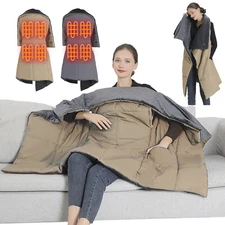 Heated Blanket Throw Winter Warm Electric USB Battery Powered Heating Blanket