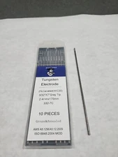 Tig Tungsten Electrode 2% Ceriated Grey Gray 1/16" x 7", 10 Pack Techniweld