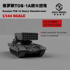 1/144 Russian TOS-1A Spitfire Tank Unpainted Model Kit 3D Printed