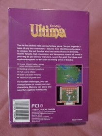 Ultima Exodus Nintendo NES Game Cartridge, Original Box, Manual, Sleeve