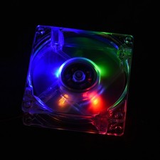 Colorful 80mm LED Light 12V 4Pin Mute PC Case Cooling Fan Computer Cooler