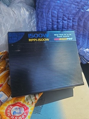 RoadPro RPPI-1500W DC to AC Power Inverter 1500W-3000W Peak 12V 3-Outlet