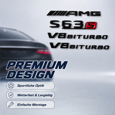 3D Emblem S63 AMG V8 Biturbo Schriftzug für Mercedes Benz S Klasse Heckklappe 3D Emblem S63 AMG V8 Biturbo Schriftzug für Mercedes Benz S Klasse Heckklappe
