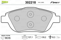 Valeo Bremsbelagsatz, Scheibenbremse 302218 FüR CitroËN DS Opel Peugeot