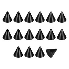 Wood Cone Ring Holder, 16 Pcs Finger Jewelry Display Stand, Black 30x30mm