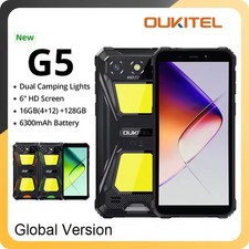 Oukitel G5 Rugged Phone 6" Dual Camping Lights 16GB 128GB 6300mAh Global Version