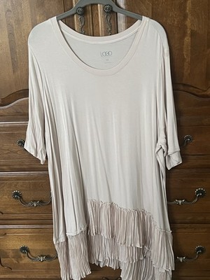LOGO by Lori Goldstein 3X Plus Size Pink Tunic Top