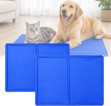 2x Pet Foldable Cooling Mat Gel Pad for Dogs & Cats Self-Cooling Summer Bed heat
