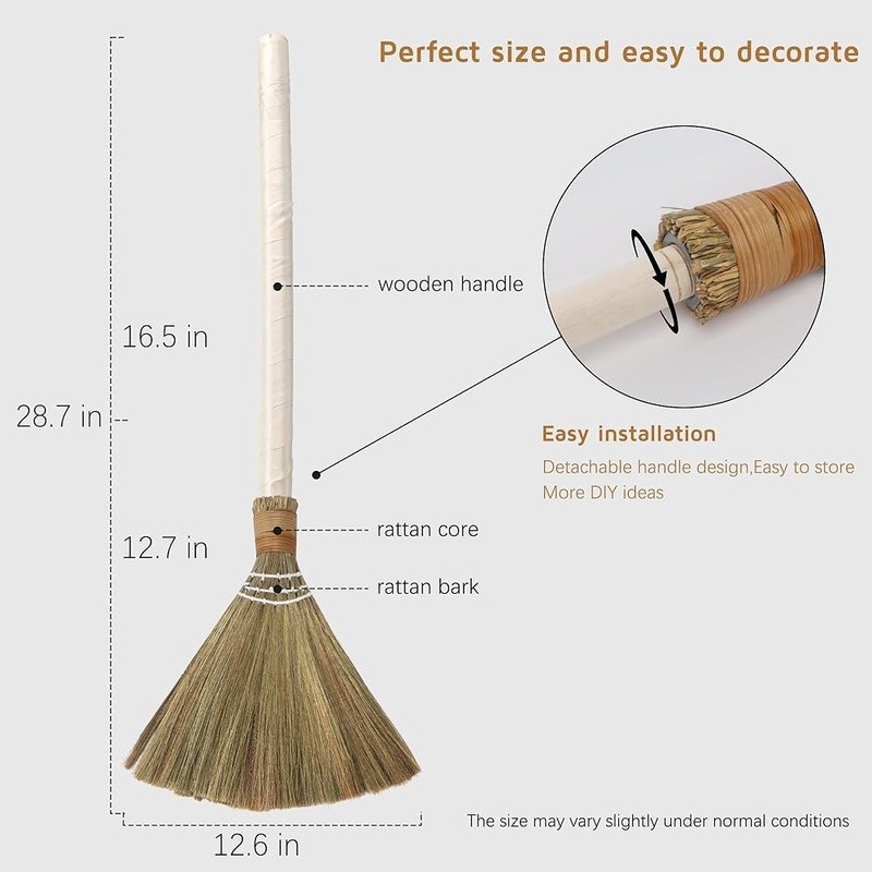 Jumping the Broom Wedding Ceremony Broom DIY Decorations Mini Straw Broom Gift