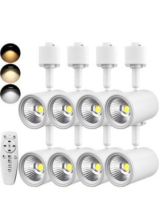 8 PACK Dimmable 10W LED Track Light Heads With Remote H Type 2700K-6500K AOAXL