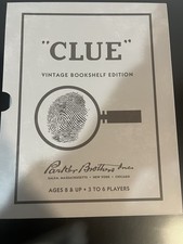 Clue Vintage Bookshelf Edition Board Game Complete Set