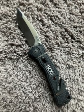 SOG Trident Elite Folding Pocket Knife Assisted Open Plain Edge Knife