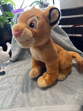 Disney Lion King Young Simba Authentic Store Patch Plush Stuffed Animal 13 1/2