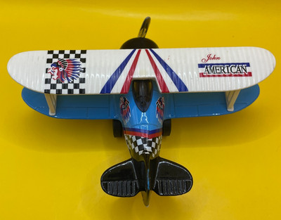 RARE Blue Toysmith John American Heroes of the Sky Toy Die-cast Biplane