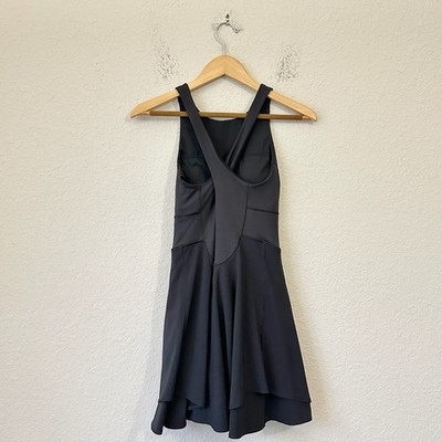 LULULEMON Everlux Tennis Tank Dress Womens Sz 6 Black Short-Lined