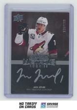 2021-22 SPx UD Black Lustrous Rookie Auto Jan Jenik /299 #LRS-JJ Arizona Coyotes