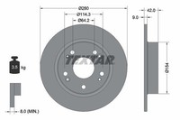 2 X Bremsscheibe Textar 92164303 FüR Honda