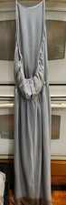 Show Me Your Mumu Halter Dress Blue Sage Crisp Medium Open Back
