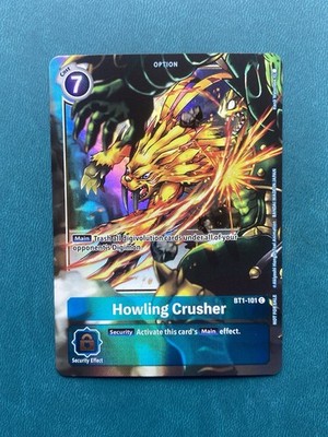 1x Howling Crusher BT1-101 Dash Pack Alternate Art Digimon Card Game x1