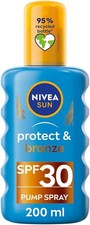 NIVEA SUN Protect & Bronze Sun Spray (200 ml), Bronzing Tanning Lotion Spray wit 59.95 per litre