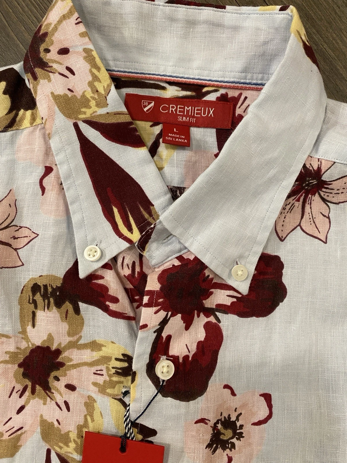 Daniel Cremieux Men's 100% Linen Button Up , Flower Top