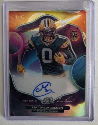 2025 Topps Chrome Cosmic Matthew Golden /99 First Flight Auto Rookie #FFS-MG NB1