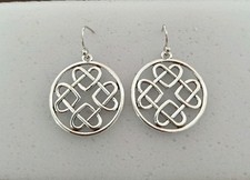 Keltischer Knoten Ohrringe Modeschmuck Silberfarben