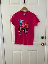 TLC Pink Cross Colours Post Hip Hop Nation Academic Hard Wear Tee Shirt Sz Sm