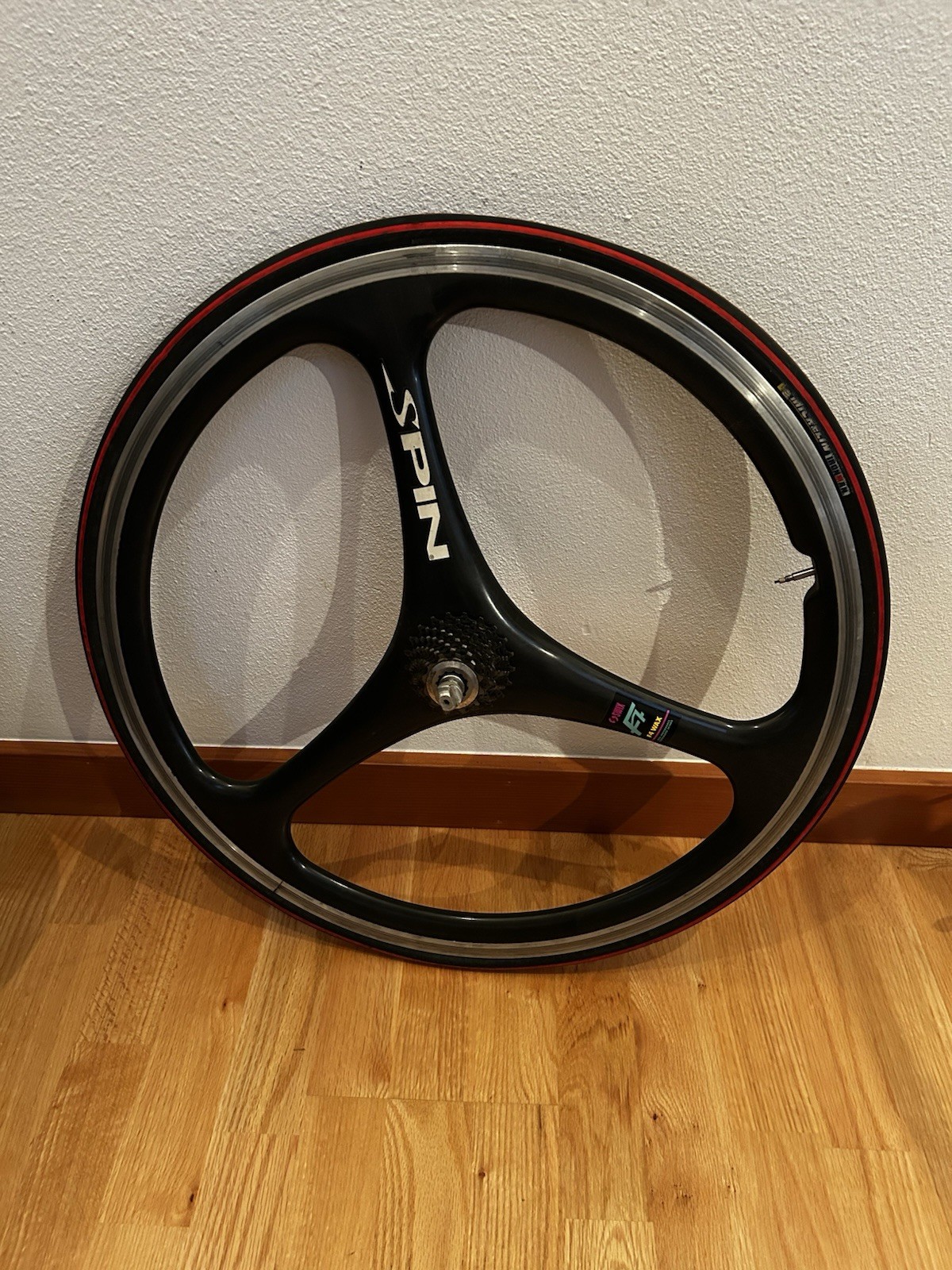 Spinn 650c Rear Road Wheel Triathlon TT Trispoke Carbon Rim Brake Clincher
