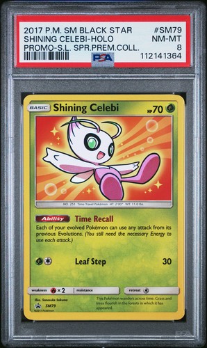 Shining Celebi graded PSA 8 for sale on eBay