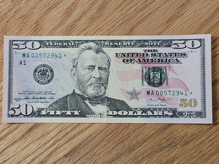 2013 $50 "STAR NOTE" BOSTON MA00572941 RUN # 1 ONLY 640K NOTES PRINTED