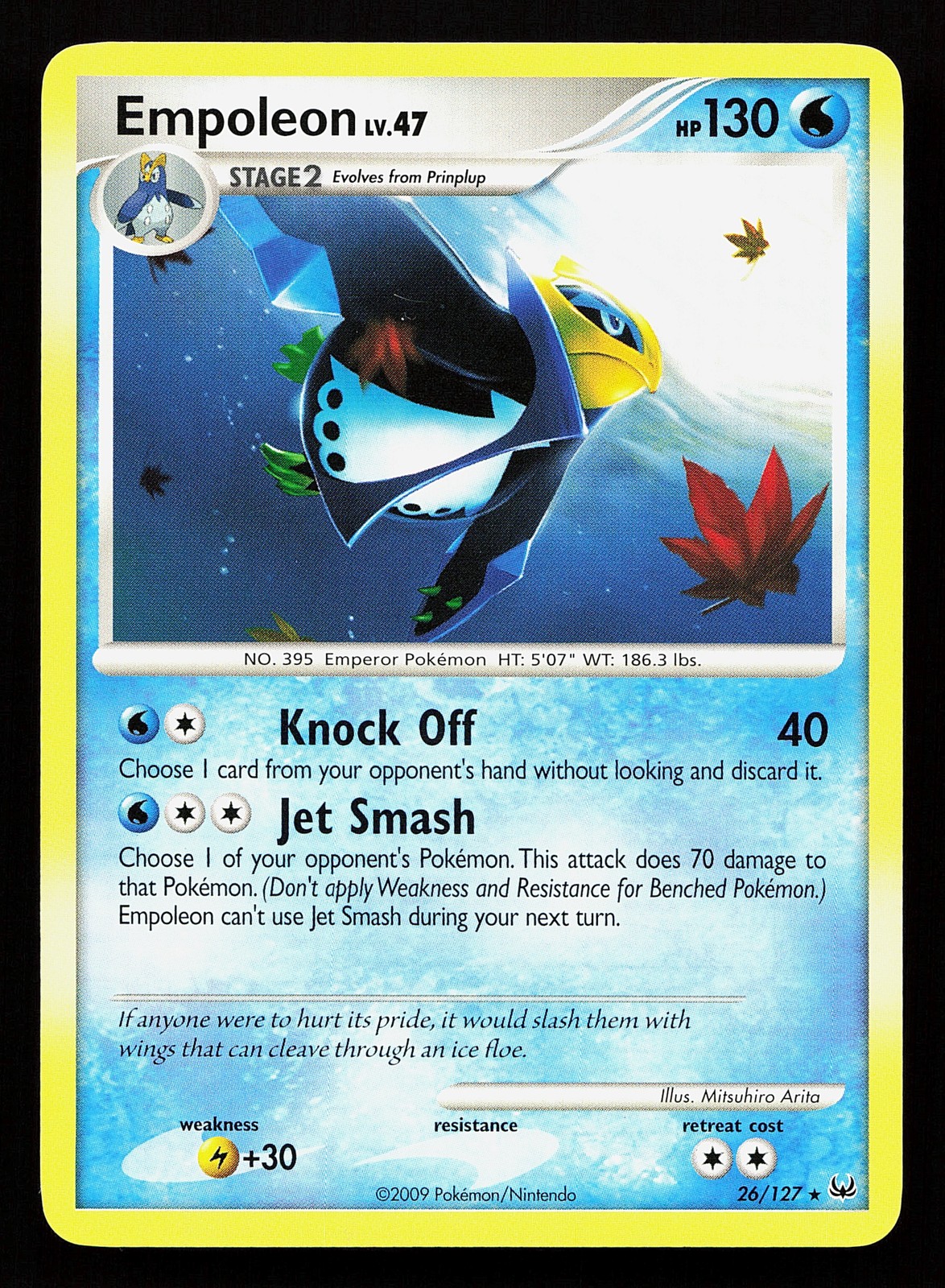 Empoleon 26/127 Rare Platinum Pokémon Card