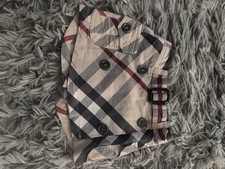 Burberry Baby A-Line Plaid Skirt 3M/62cm Beige Cotton Button Buckle Accent