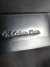 Borsa a tracolla uomo Calvin Klein vintage in tela e pelle nera