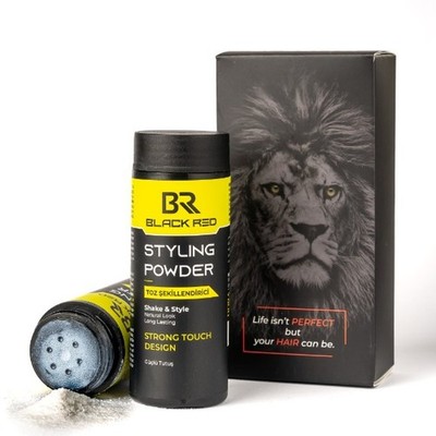 BLACK RED Hair Styling Texture Powder, 20g | Starker Halt | mittlerer Glanz