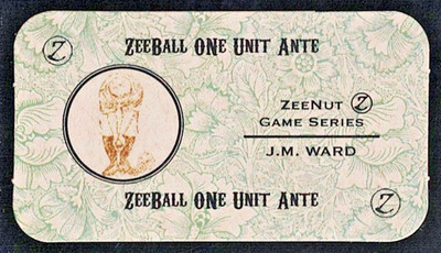 JOHN MONTGOMERY WARD -ZEENUT Game Series ONE UNIT ANTE ZEEBALL- NEW YORK GIANTS