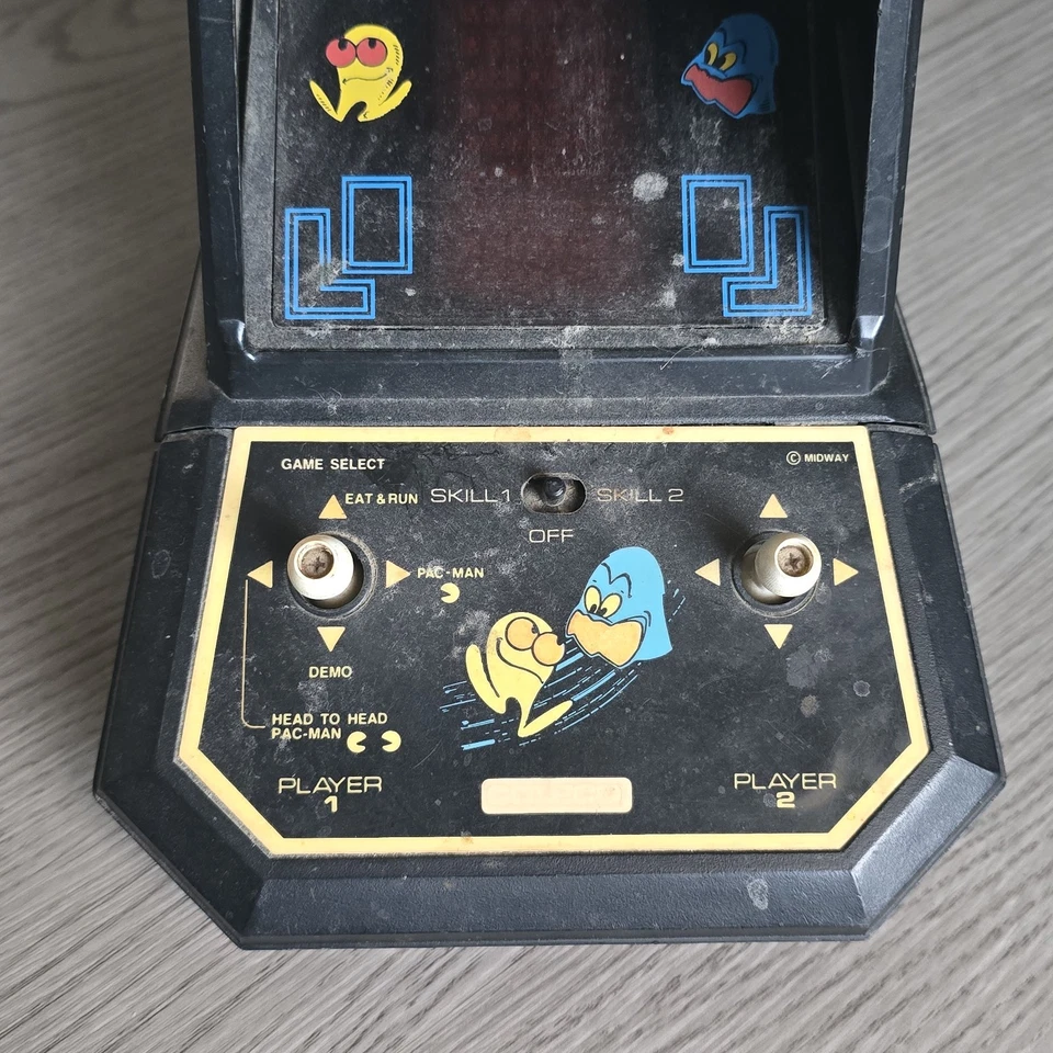 Mini juego de máquina arcade Coleco Midway PAC-MAN 1981 de mesa [para piezas como está] Foto 3 de 4