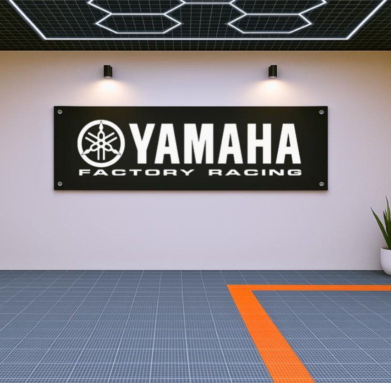 Decoration Flag Banner 71x24 – Yamaha Factory Racing Wall Decor
