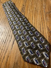 Vintage EUC Henry Grethel Geometric Silk Tie USA Made Men  s Necktie