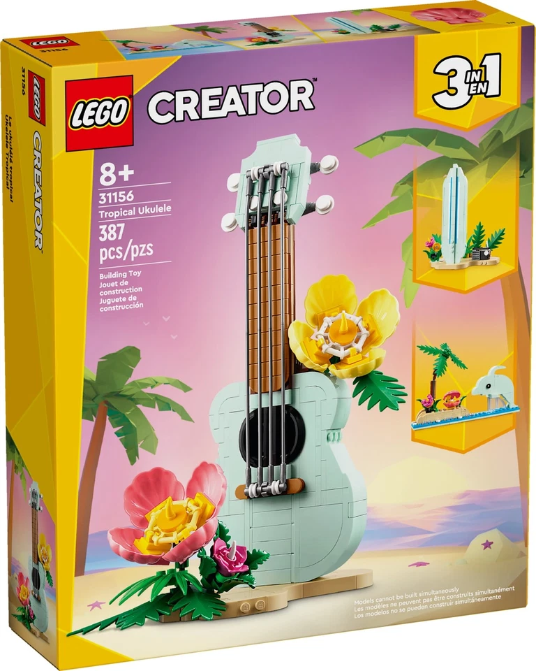 LEGO Creator Ukelele Tropical 3 en 1 Se Transforma en Tabla de Surf y Delfín Foto 2 de 4
