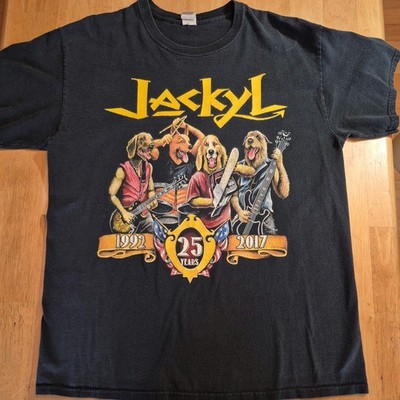 Jackyl 25th Anniversary T-Shirt Rock Band Tour Shirt Size L Vintage Music