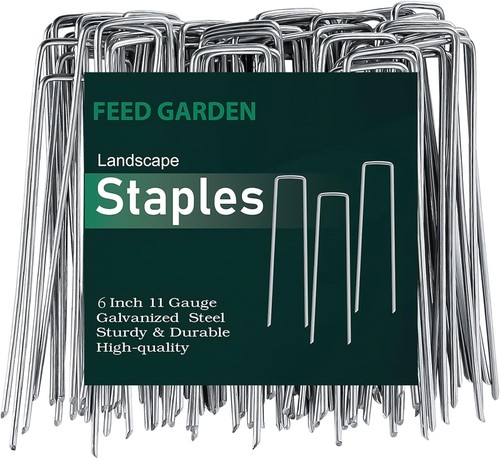 Pack de 500 agrafes de paysage 6" - épingles de jardin robustes en acier galvanisé - Photo 3 sur 10