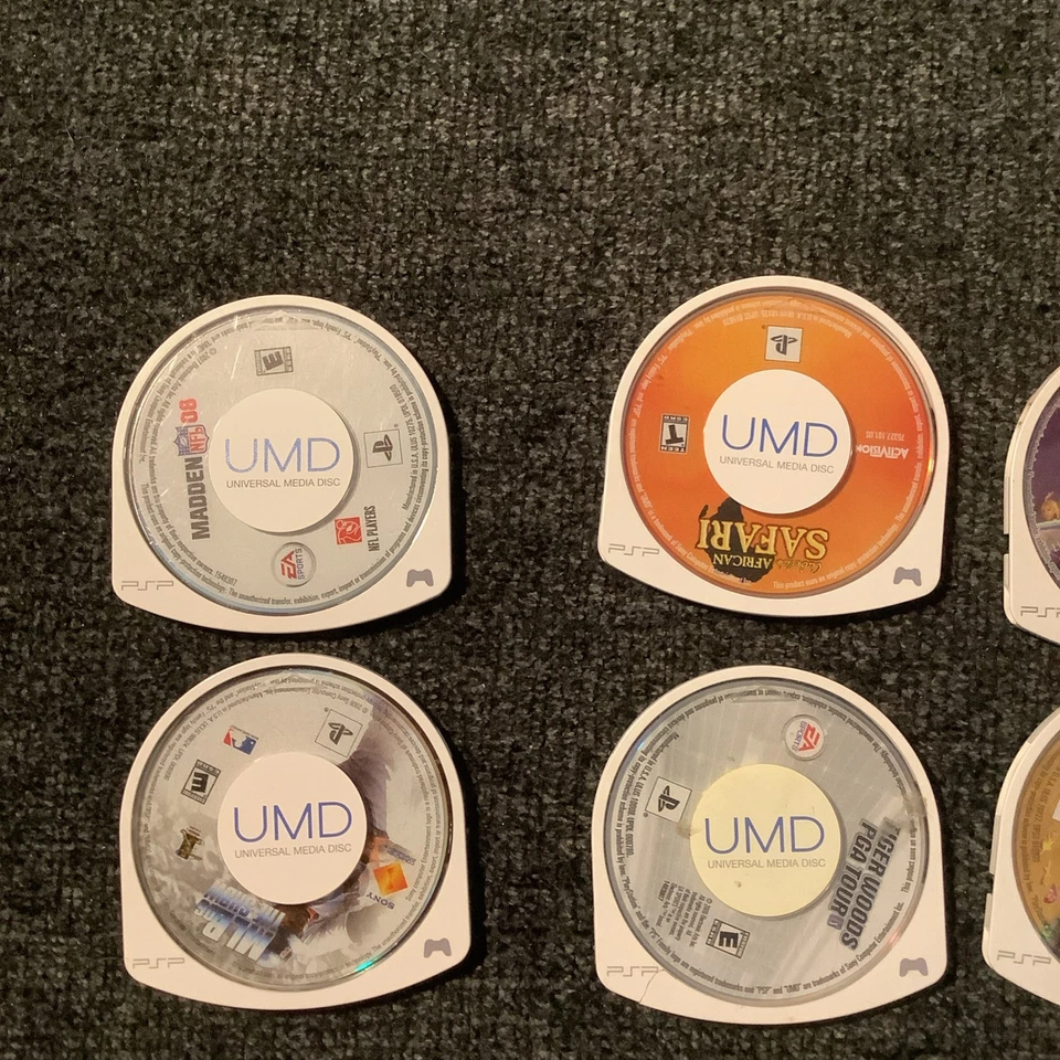 Lote de 8 juegos portátiles Sony Playstation solo discos - lucha libre wwe, mlb, madden  Foto 2 de 3