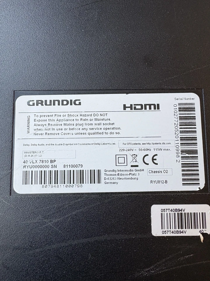 FONTE DE ALIMENTAÇÃO AP-P125BM 2955048102 para Led Tv Grundig 40 VLX 7810 BP - Imagem 4 de 4