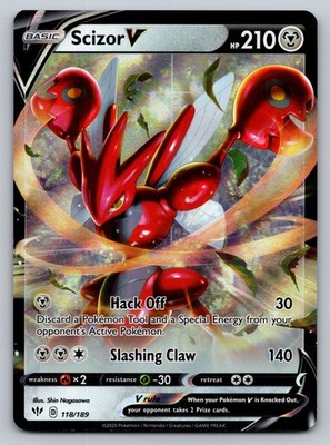 Scizor V #118/189 SWSH03: Darkness Ablaze